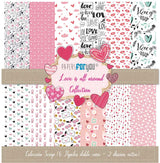 PACK DE PAPELES 30*30cm. LOVE IS ALL AROUND   PAPERS FOR YOU