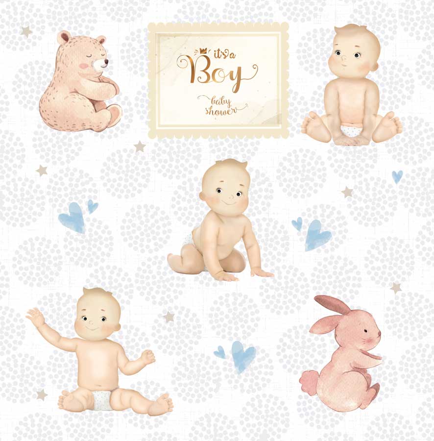 PACK DE PAPELES 30*30cm. BABY BOY PAPERS FOR YOU