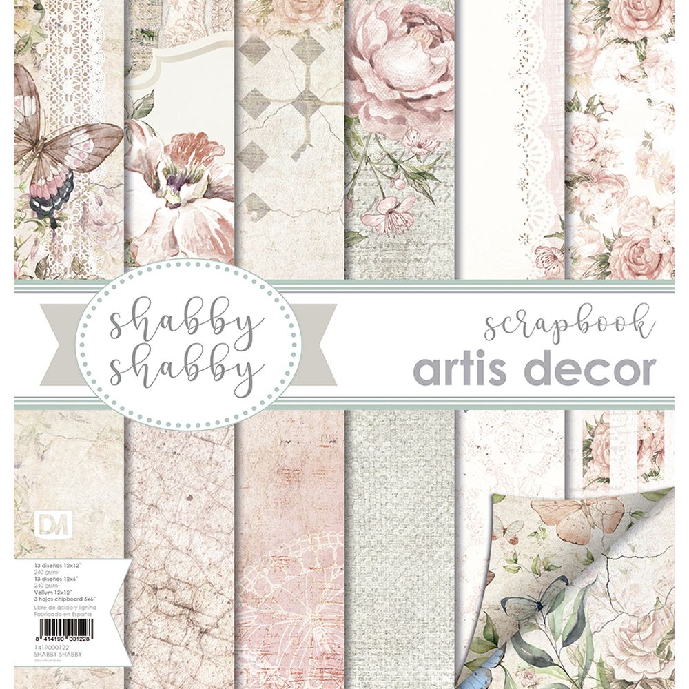 PACK DE PAPELES COMPLETO SHABYCHIC ARTIS DECOR