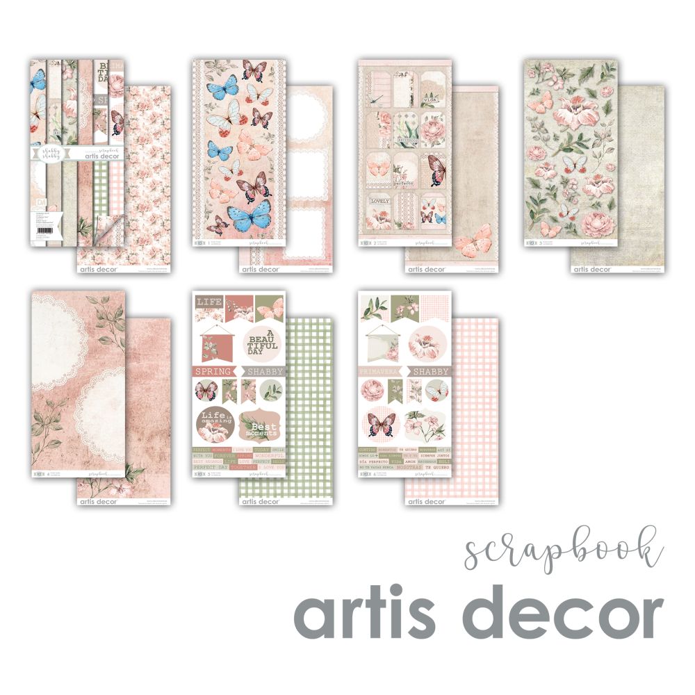 PACK DE PAPELES COMPLETO SHABYCHIC ARTIS DECOR