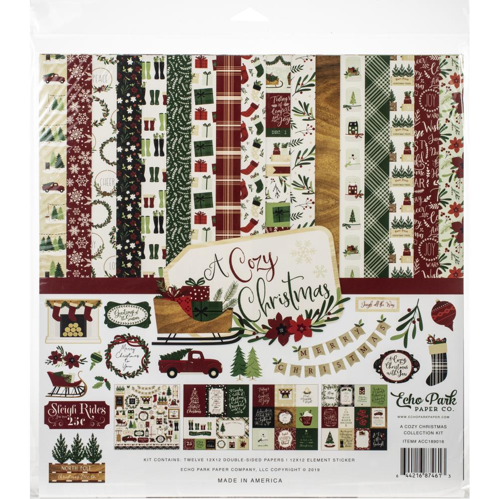 PACK DE PAPELES DE NAVIDAD COZY CHRISTMAS ECHO PARK PAPER