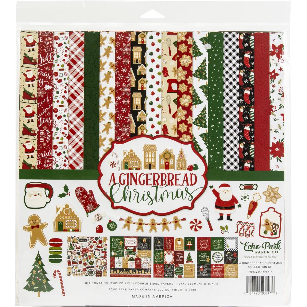 PACK DE PAPELES DE NAVIDAD GINGERBREAD ECHO PARK PAPER