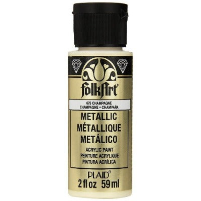 PINTURA ACRILICA METALICA FOLKART (59ML) (Variedad de colores)