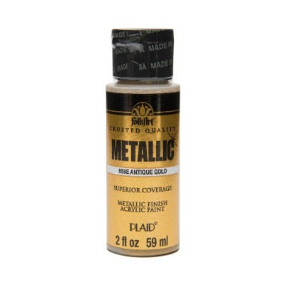 PINTURA ACRILICA METALICA FOLKART (59ML) (Variedad de colores)